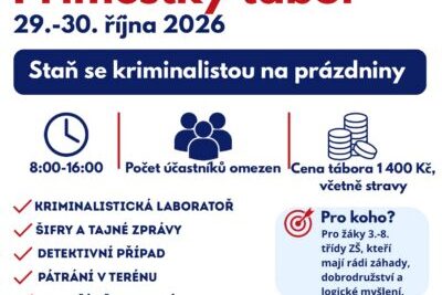 PŘÍMĚSTSKÝ TÁBOR – MALÝ KRIMINALISTA